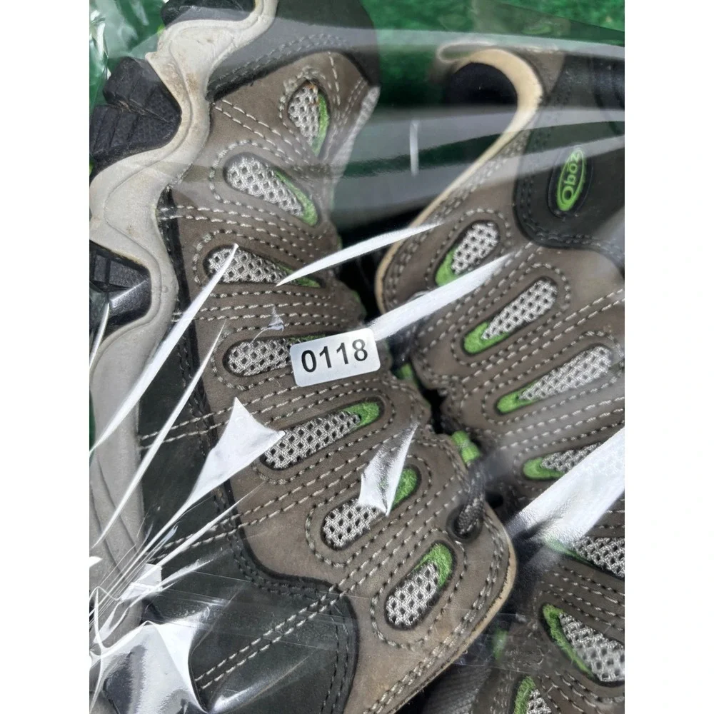 Oboz Sawtooth Low Womens Hiking Shoes Brown Grey Green EG20602 Size 8.5